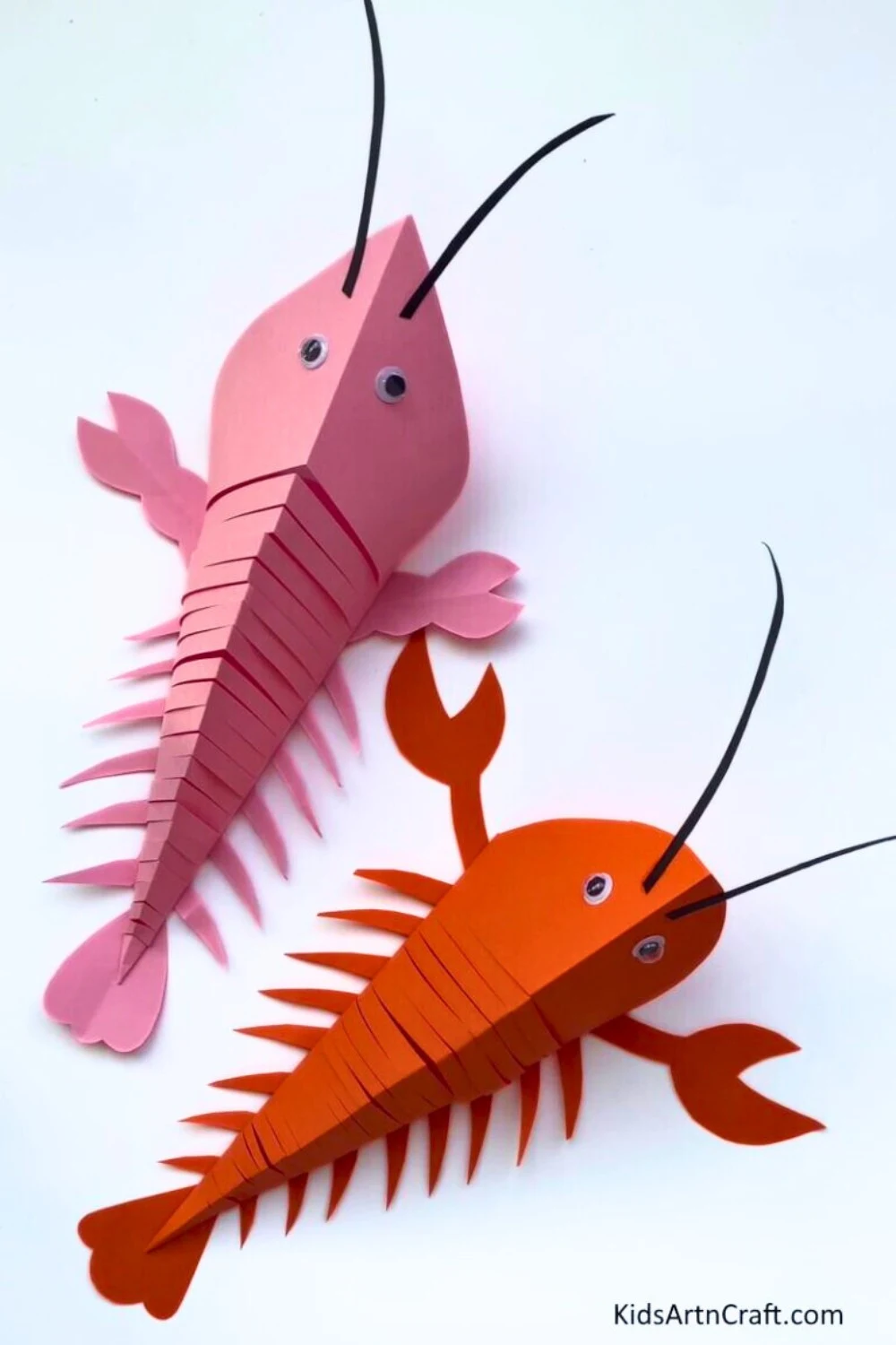 DIY Moving Paper Lobster Craft For Kids