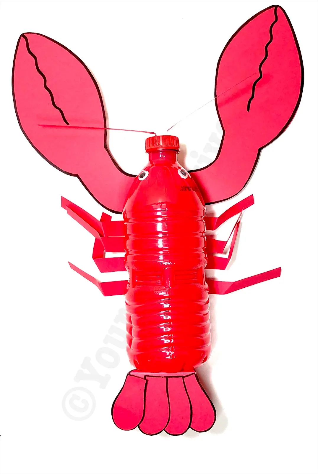 Lobster water bottle craft for kids