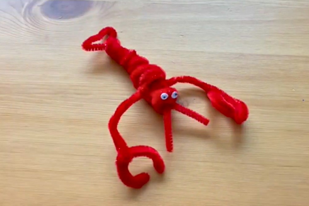 Pipe Cleaner Lobster for kids