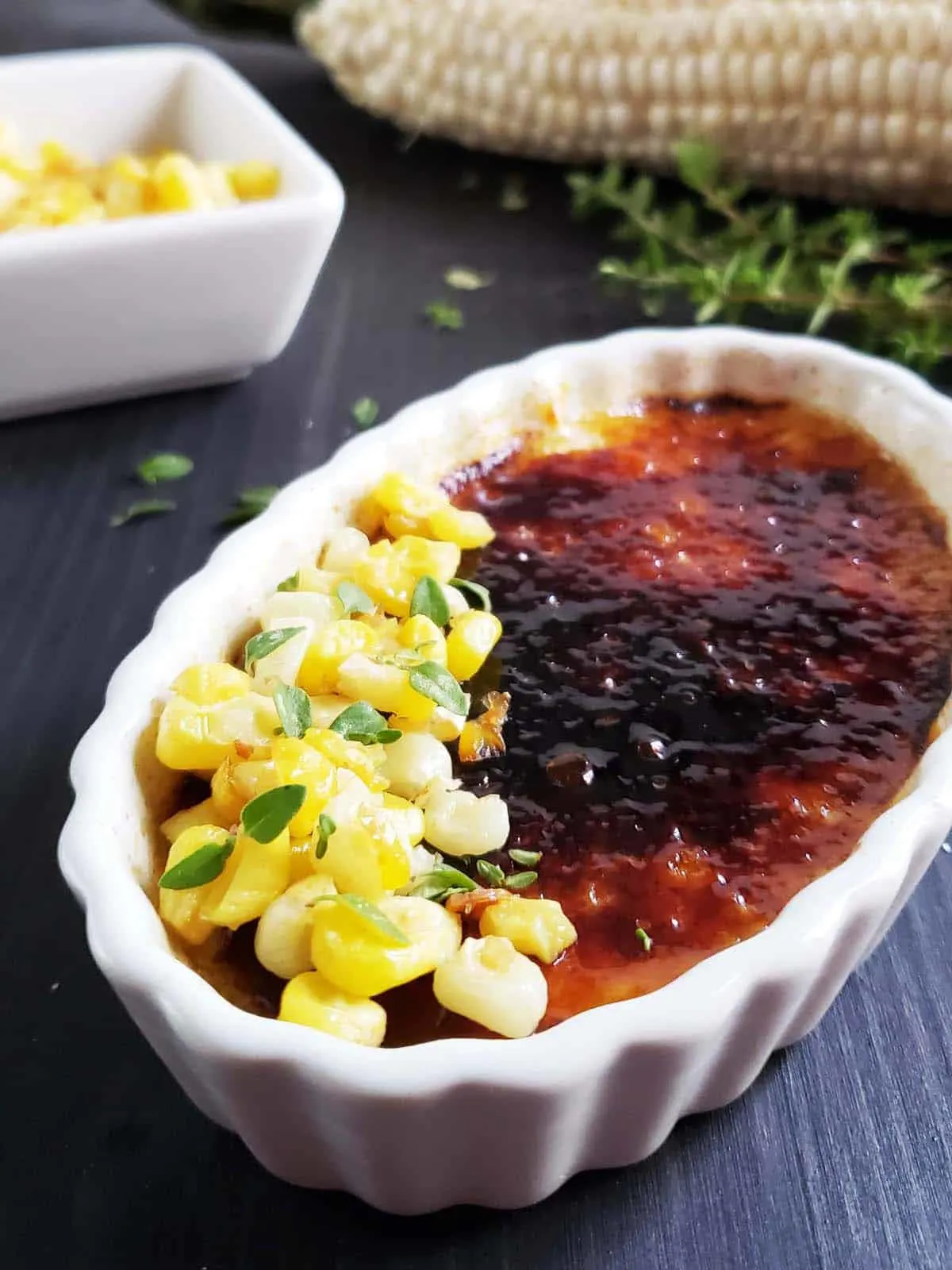 Sweet Corn Creme Brulee