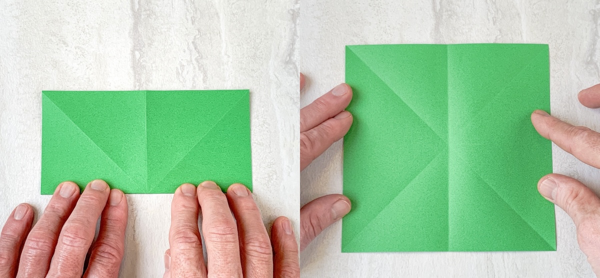 Turn a quarter turn, then fold in half and repeat