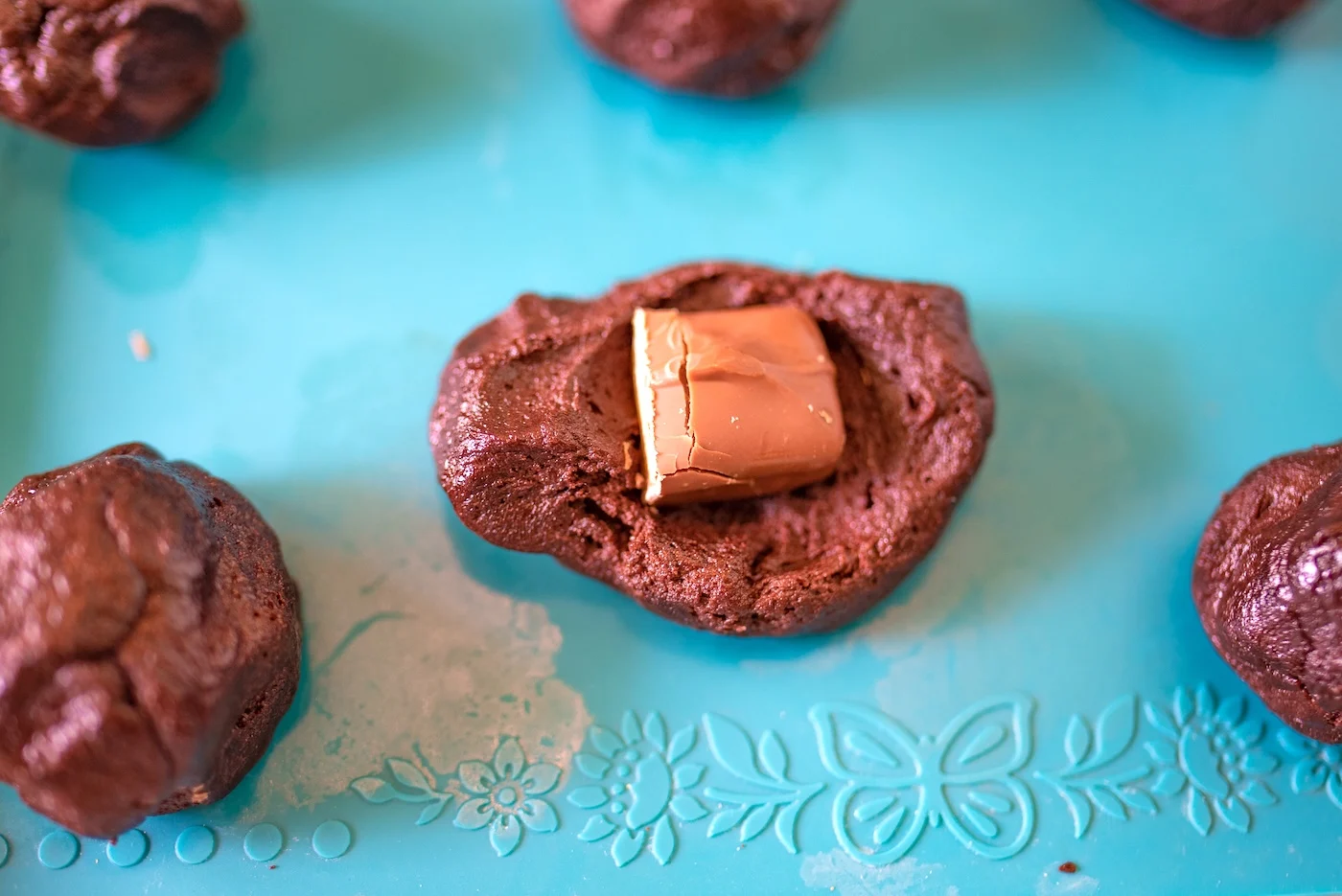 dough with a milky way piece on top