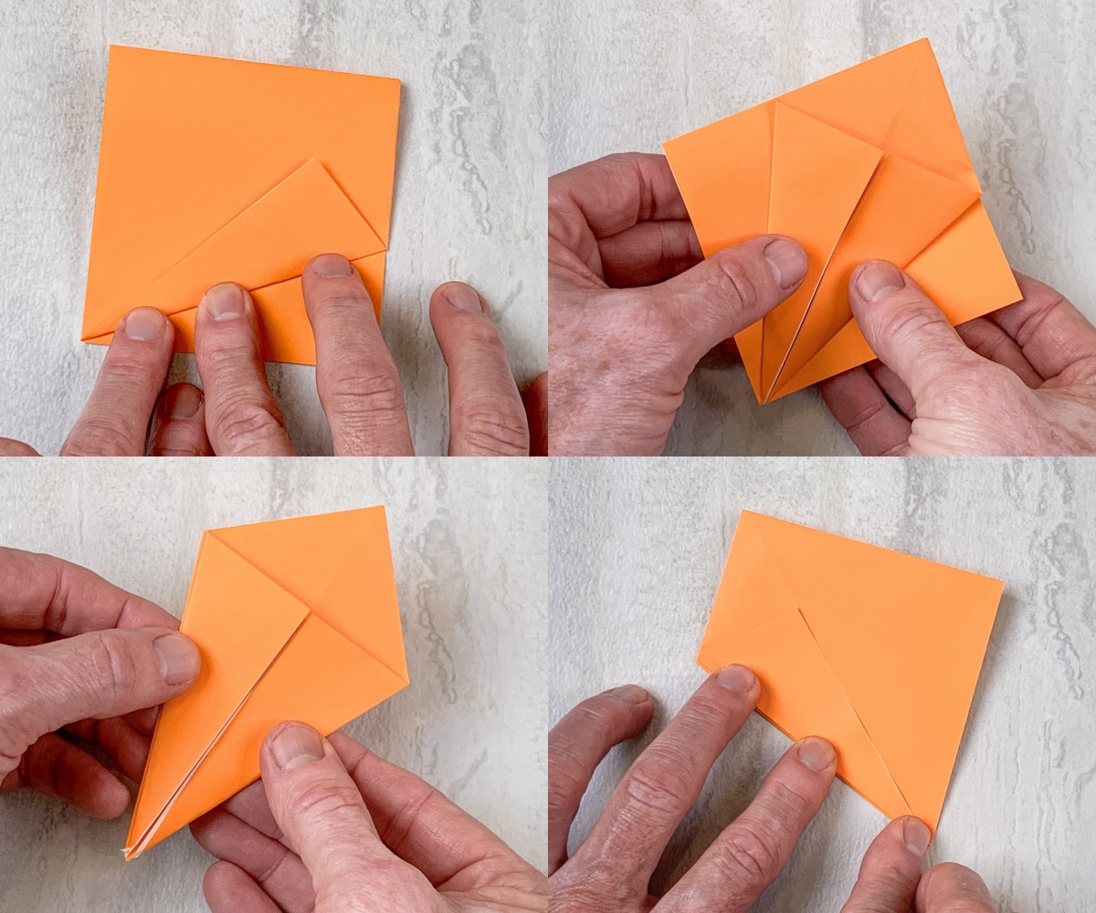 make a kite fold on each side