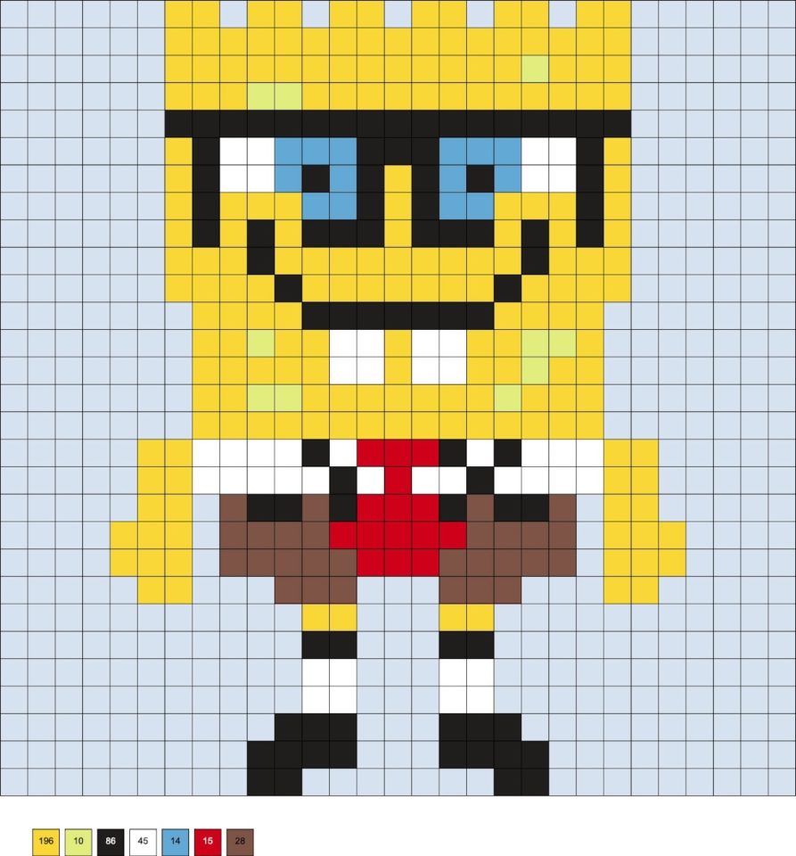 Spongebob Perler Beads (25+ Patterns) - DIY Candy