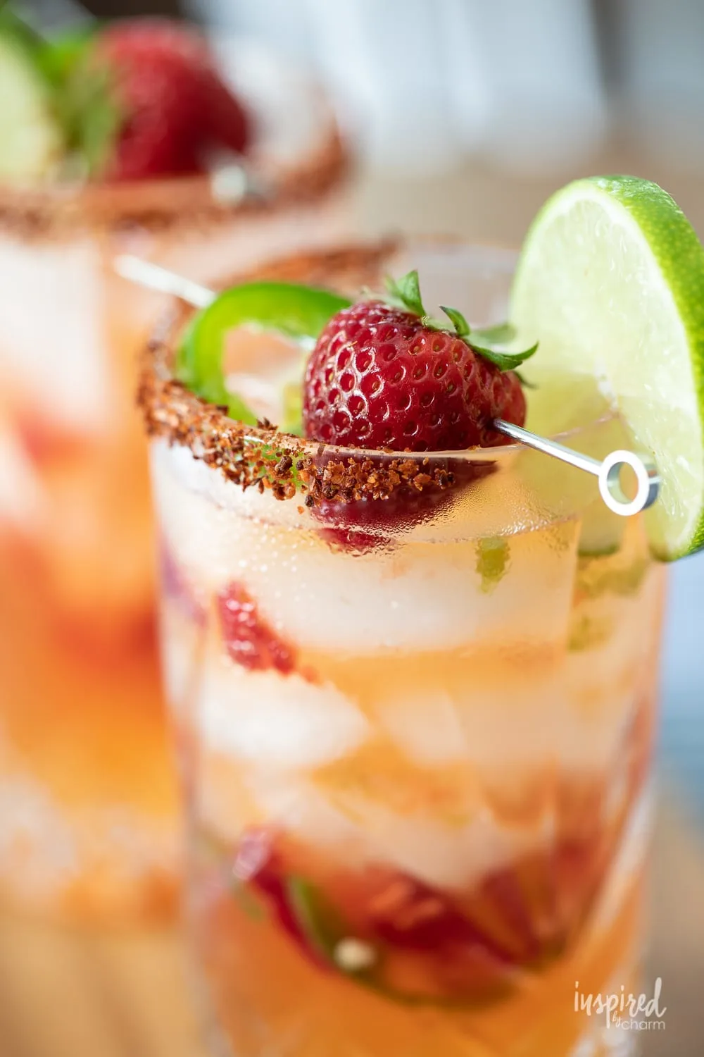 strawberry-lime-bourbon-cocktail