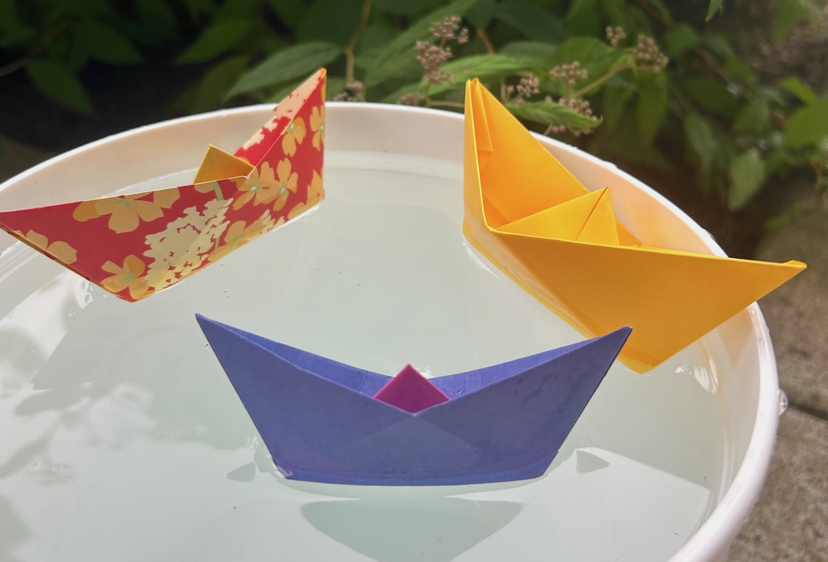 floating origami boats