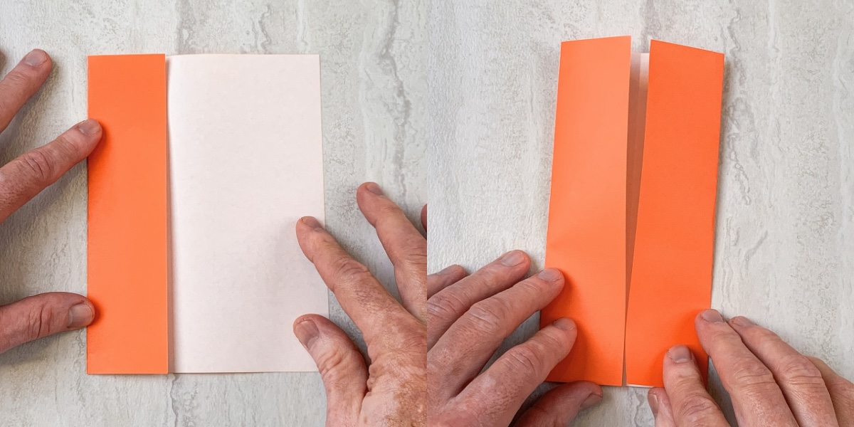 Fold in the left flap and smooth then fold in the right flap