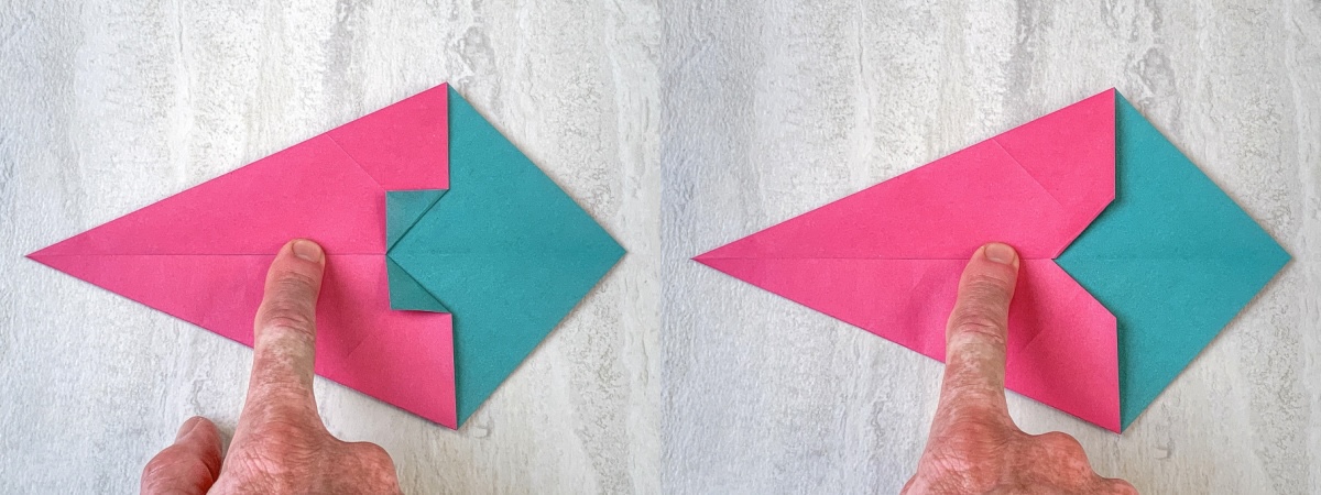Fold the ends of the flaps you just folded on then fold them in