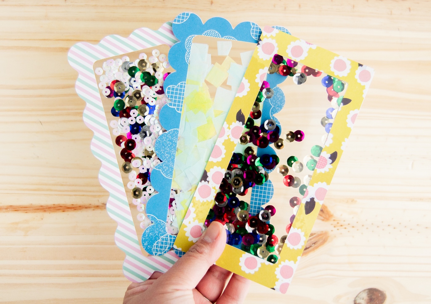 diy confetti bookmarks