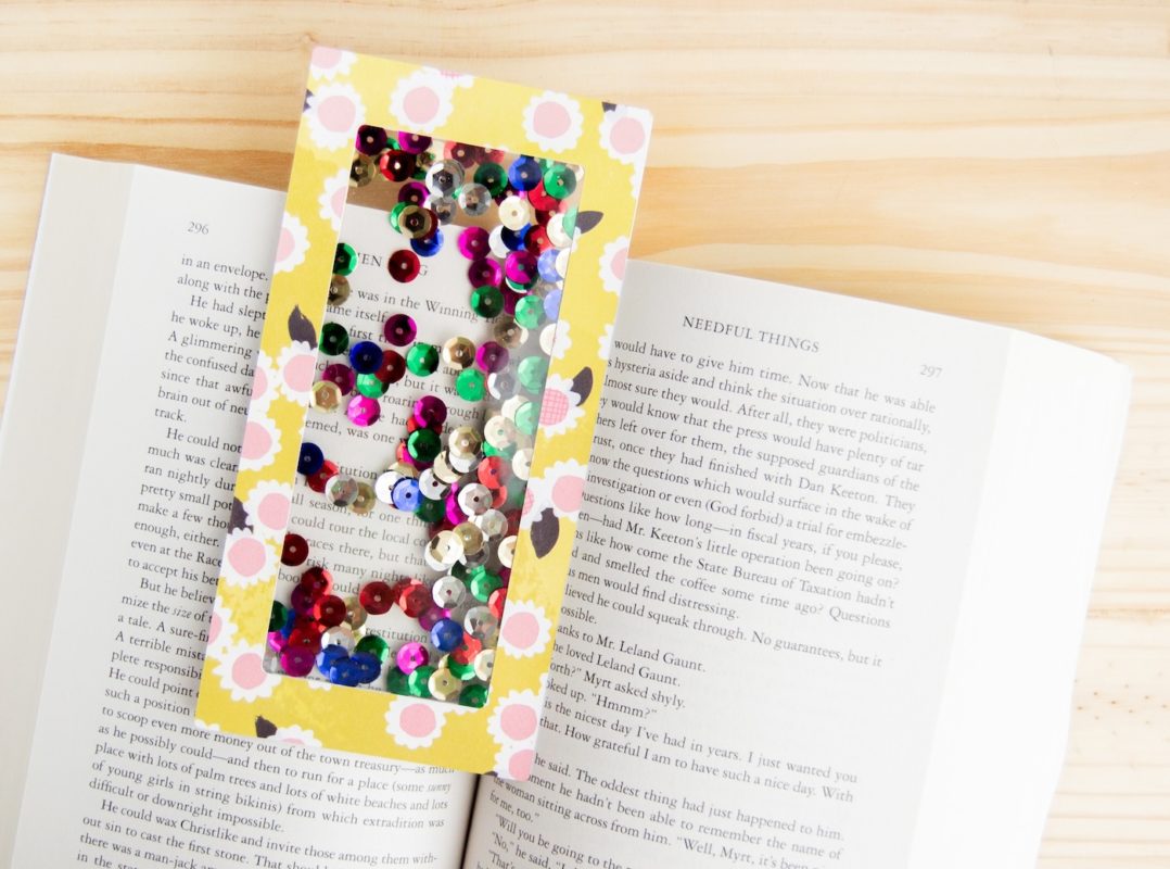 diy sequin bookmark