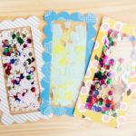 how to make confetti bookmarks