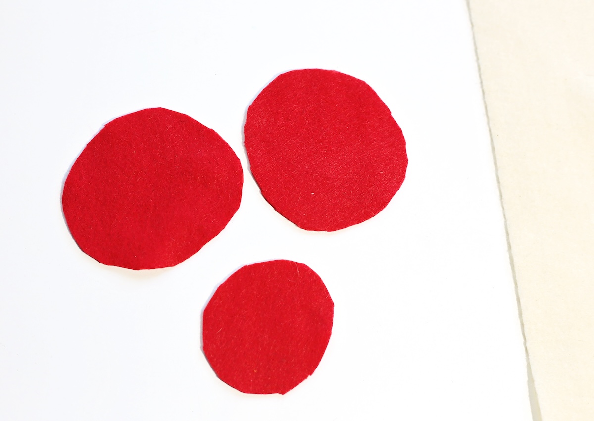 Cut Red Felt Circles