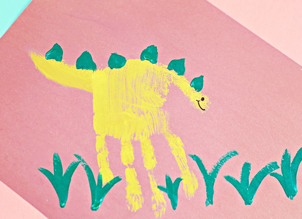 handprint dinosaur